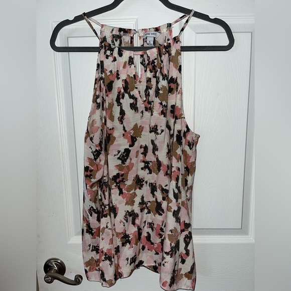 Nine West Tops - Nine West Pink and Black Abstract Sleeveless Tank Top XL